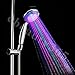 COLIBROX 7 Colors Automatic Changing Bathroom Led Light Top Shower Head Hand Held