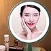 RUIXINLI Makeup Mirror with Rechargeable LED Lighting (USB Charger) - Round Shaped Touchscreen Dimmable LED light Vanity Mirror (Mint Green)
