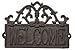 Welcome Sign for Door - Cast Iron Rustic Welcome Sign | Decorative Welcome Wall Plaque | Vintage Design | For Door, Entrance, Entryway or Porch | For Indoor or Outdoor Use | 9.25 X 6.25
