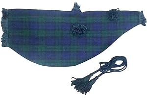 AAR Black Watch Tartan Bagpipe Set Cover & Cord Scottish Highland Bagpipe Set 30" X 12"