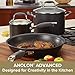 Anolon Advanced Hard Anodized Nonstick Frying Pan Set / Skillet Set - 10 Inch and 12 Inch, Gray