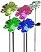Brilliant & Mo Set of 2 Acrylic Trumpet Flower Garden Stakes Solar Flower Light for Home Patio Deck Lawn Yard Decor