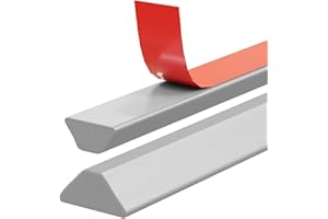 Raycity Shower Threshold Water Dam Barrier,Shower Door and Kitchen Water Strip Dam Shower Guard for Dry And Wet Separation Caulk Seal Strip Edge Trim(67Inches/Grey)