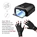 MelodySusie 36W UV Nail Dryer - UV Lamp Light for Any UV gel polish, with Sliding Tray & Timer Setting + 4 x 9W UV Lamp + Free Extra One Bulb - Black