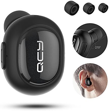Bluetooth Earbud, Junan Wireless Sports Invisible Bluetooth Headsets Headphones Earpieces with Microphone for Ipad Iphone 7 6 6s plus 4 5s Samsung LG HTC (Black)