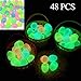 48 Pieces Glow in the Dark 2 3/8” Easter Eggs for Filling Specific Treats, Easter Glow Theme Party Favor, Easter Eggs Hunt, Basket Stuffers Filler, Classroom Prize, Party Favor Supplies by Joy