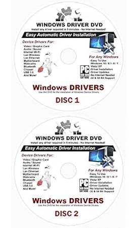 2018 Automatic Driver Recovery [Disc 1 & Disc 2] Restore Windows 10, 8.1, 7, Vista and XP. Supports Dell HP Gateway Toshiba Gateway Acer Asus Samsung MSI Lenovo Sony IBM Compaq eMachines ⭐️⭐️⭐️⭐️⭐️