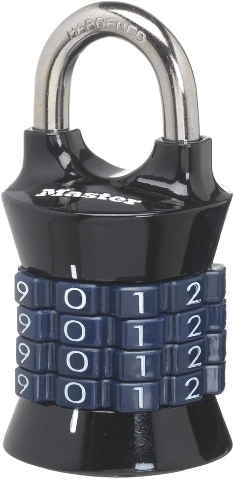 Master Lock 1535DWD Locker Lock Set Your Own Word Combination Padlock, 1 Pack, Assorted Colors - Door Lock Replacement Parts - 