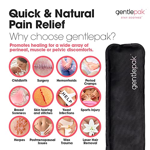 Gentlepak Reusable Perineal Ice & Heat Paks with Washable Sleeves for