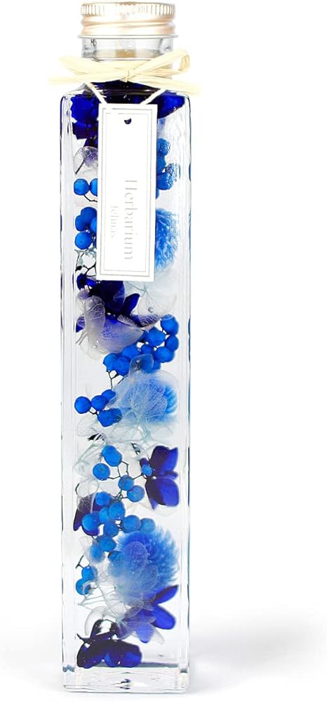 Amazon フェリナス 21 母の日 フラワー ギフト 誕生日 結婚 贈り物 お礼 お祝い お返し 内祝い 花 プレゼント 女性 プリザーブドフラワー ハーバリウム ブルー Kaku Blue プリザーブドフラワー オンライン通販