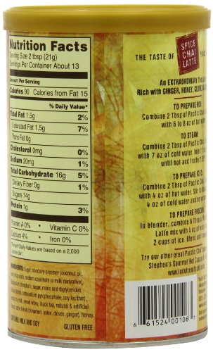 Pacific Spice Chai Latte Mix, 10-Ounce Canisters (Pack of 6)