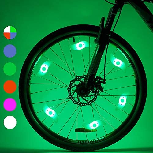 LeBoLike Bike Spoke Lights Cycling Bike Wheel Lights for Bicycle Decoration 6 Pack - Batteries Included