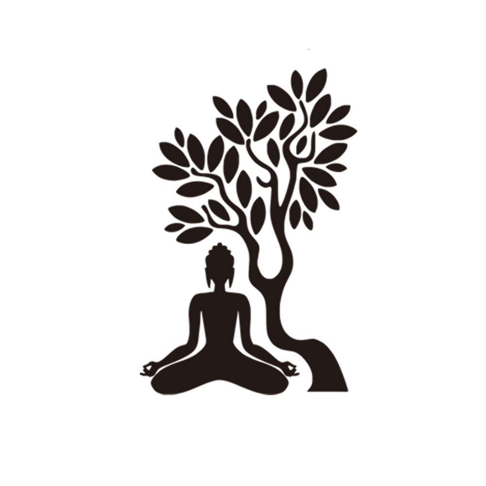 Sitting Thinking Under Linden Tree Wall Sticker for Buddha Home Decal Size L