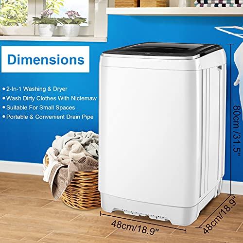 Portable Washing Machine with Drain Pump, Nictemaw Clothes Washing