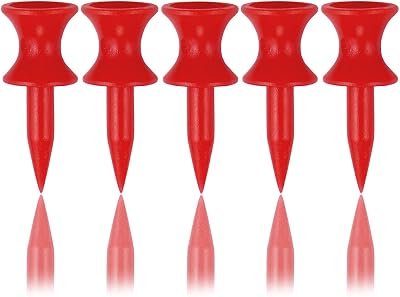 Zivisk Red Golf Tees 32MM 1-1/4 inch 100 Count Castle Style Plastic