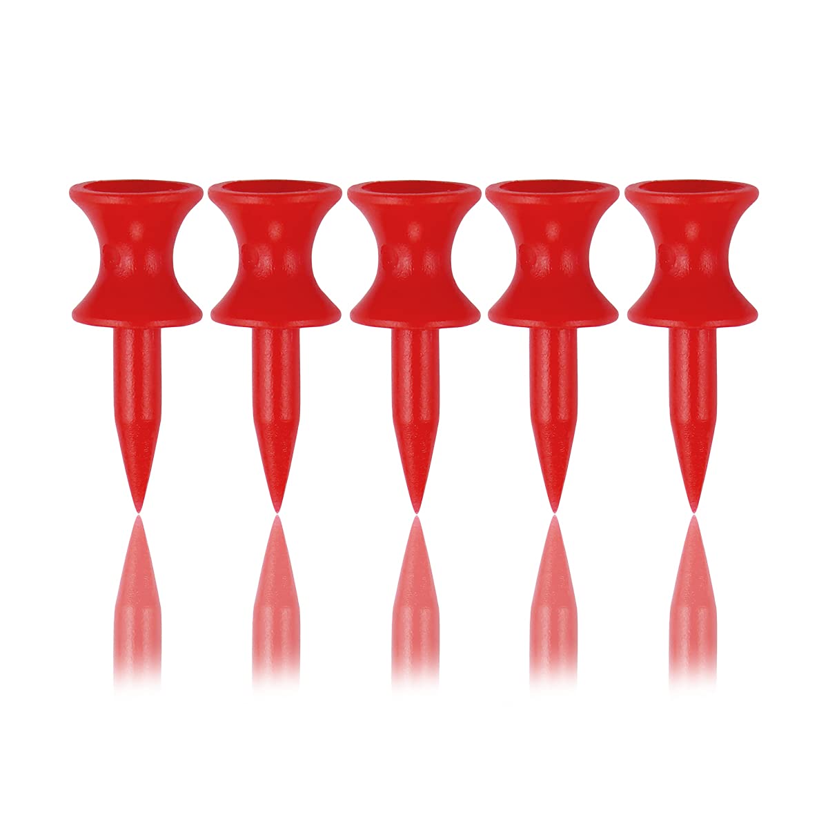 Zivisk Red Golf Tees Plastic 32MM 100 Count Small Castle Golf Tees 1 1/4 inch