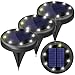 4pcs Solar Lights Outdoor - Solar Ground Lights for Pathway Garden Steps - Auto on When Darkness and Off When Daytime 2 Light Settings Waterproof Work for 20hours - Lit up on Cloudy Day (White)