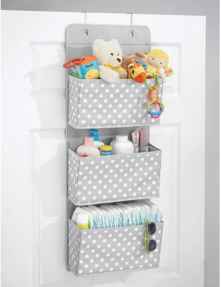 mDesign Set of 2 Wardrobe Organiser — Hanging Clothes Storage for