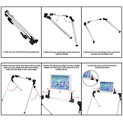 image for ieGeek Large Tablet Phone Stand for Bed Sofa Desk, Adjustable and Fold