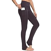 SEVEGO Women's Extra Long Yoga Leggings with Pockets Over The Heel Stacked Legging Barre Dance Athletic Pants