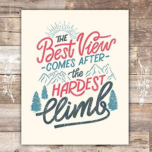 Hiking Decor Wall Art Print - Unframed - 8x10 | Wilderness Art | Room Decor for Nature Lovers | Farmhouse Wall Décor | Living Room Décor | Modern Farmhouse Décor