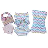 Baby Doll Diaper Bib Burp Set