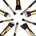 CoKate Cosmetic Makeup Brush Brushes Set Foundation Powder Eyeshadow,10PCS Gold&Black