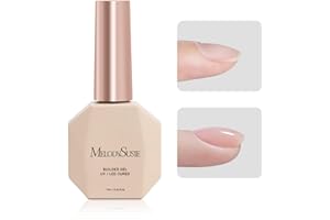 MelodySusie Clear Builder Nail Base Gel for Nails Thickening, Soak Off UV Extension Gel, Rhinestone Nail Glue in a Bottle for Nail Art Design Salon DIY Manicure at Home Gift for Women