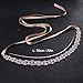 AWAYTR Bridal Rhinestone Wedding Belts - Crystal Bridesmaid Belt Prom Evening Dresses Accessories (#2-Silver)