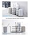 Toothbrush Holder Bamyko Stainless Steel Toothpaste Holder Wall Mounted for Bathroom Storage - Black