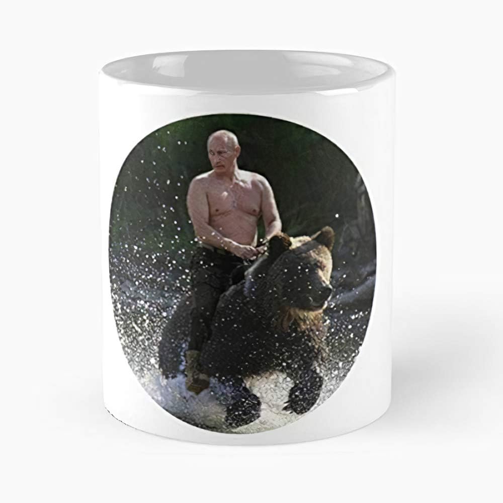 Putin Riding Bear On Vladimir -funny Present For My Greatest Boss Male Or Female, Men, Women, Great Office Gift Mugs, Birthday, Leaving, Bold, Cup, 11 Oz