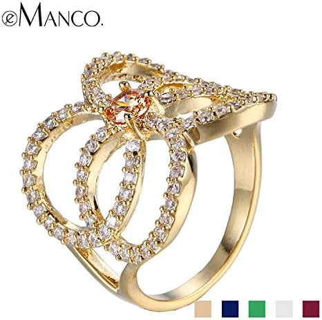Slyq Jewelry NEW Fashion Hollow out zircon rhinestone rings for women brand charm design accessories