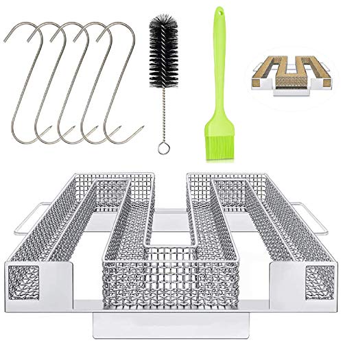 Kaltrauchgenerator aus Edelstahl, Kaltraucherzeuger mit Griff zum Kalträuchern für Räuchern von Fleisch Fisch, 1…