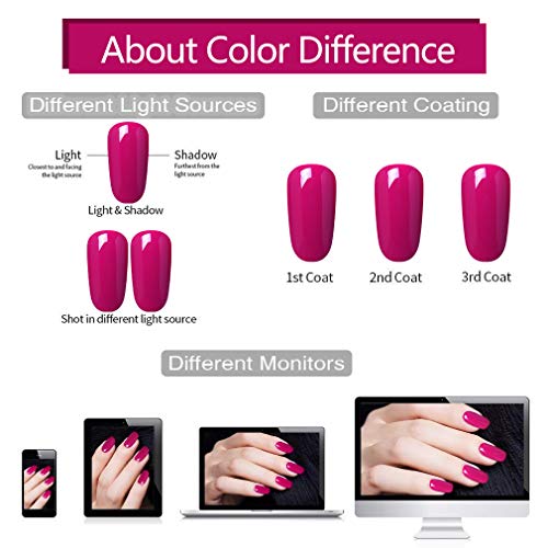 Elite99 Esmaltes Semipermanentes de Uñas en Gel UV LED, 6pcs Kit de Esmaltes de Uñas en Gel Soak Off 002