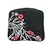 Scala Pronto Women's Cadet With Flower Embroidery Cap,Black,One Size
