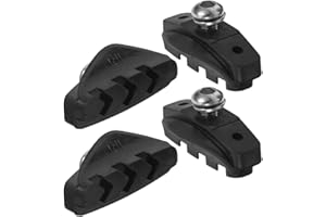 Kisangel 4pcs Road Brake Pads, Rubber Bike Brake Blocks Holder Road Bike Calipers Pads for Shoes Block (Black)