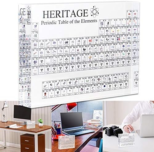 Ohwens Periodic Table of Elements, Acrylic Periodic Table Display with Elements Student Teacher Gifts Craft Decoration - 2019 Science & Chemistry Chart for Classroom Education Professionals - Large
