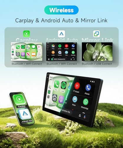 Rimoody 4G+64G Android Autoradio per Lancia Ypsilon 2006-2011 Wireless Carplay Android Auto, 9 Pollici Incell Touchscreen Radio con GPS Navi WiFi Bluetooth FM/RDS/EQ/USB SWC Telecamera Posteriore