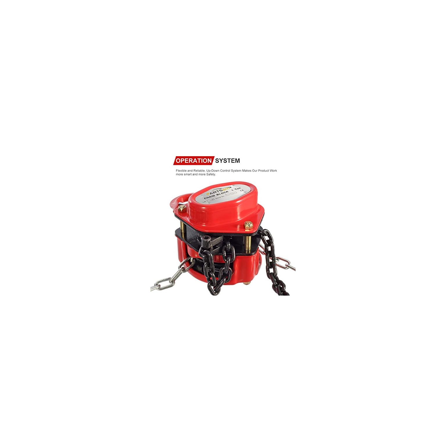 Partsam 2200LBS Capacity 10FT Lifting Manual Chain Block Hoist Come