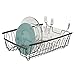 InterDesign Axis Kitchen Dish Drainer Rack for Drying Glasses, Silverware, Bowls, Plates - Bronze/Clear