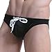 Funycell Men's Swim Briefs Sexy Bikini Swimwear Black US Medium