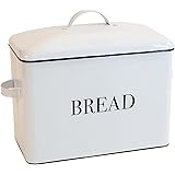 Farmhouse Bread Box - White Bread Box for Kitchen Counter - Big Breadbox for the Family - Vintage Rustic Bread Box