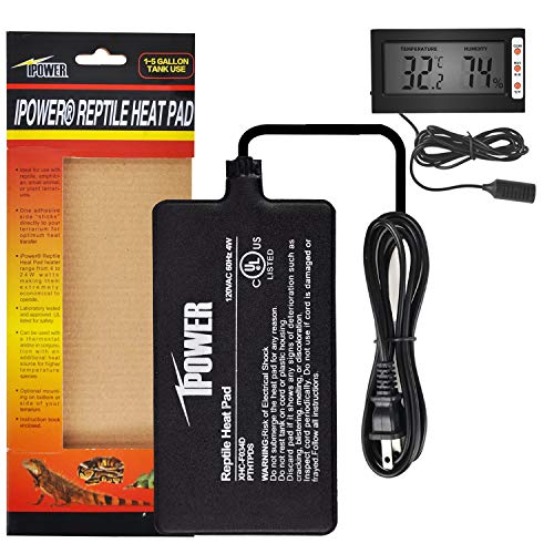 iPower 4"" x 7"" Reptile Heat Mat Under Tank Heater Terrarium Heating