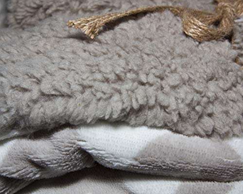 ReLive Reversible 50x60 Inch Soft Velvet Luxury Berber Throw Blanket (Greystone Scales) - Thumbnail 5