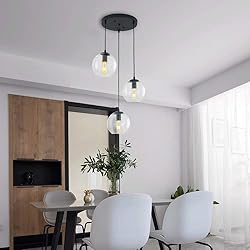 LMSOD Globe Pendant Light, Modern Hanging Lighting