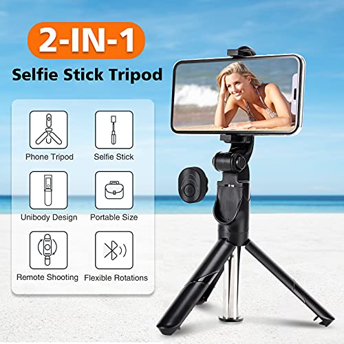 Selfie Stick for iPhone, Extendable Selfie Stick Tripod with