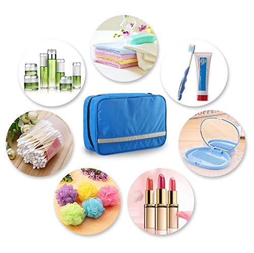 MONSTINA Travel Toiletry Bag Cosmetic Organizers with Hanging Hook Use in Hotel,Bathroom (Toiletry Bag, Blue) 6 MONSTINA Travel Toiletry Bag Cosmetic Organizers with Hanging Hook Use in Hotel,Bathroom (Toiletry Bag, Blue)