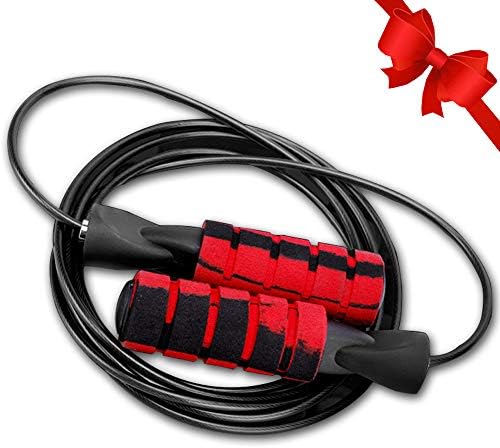 Notable Jump Rope, Speed Skipping Ropes, Adjustable Tangle-Free Cable Jump Rope with Foam Handle, Great for Aerobic Exercise Fitness Training, Speed Workouts and Fitness Gym