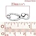 Housweety 60 PCs Charm Pendants Medical Doctor Stethoscope Silver Tone 23mmx8mm