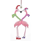 Kurt Adler RES Kissing Flamingos Hanging Ornament